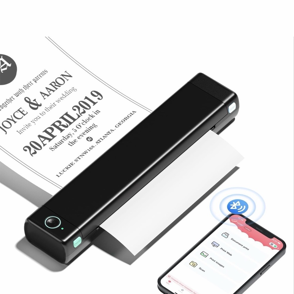 Phenomenon Portable Black Bluetooth Thermal Printer